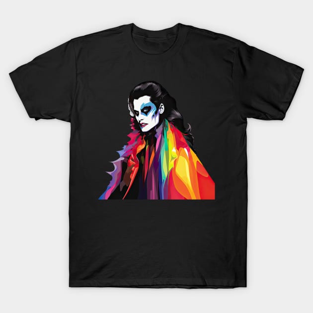 The Rainbow Vampire Rockstar - Sucking Blood and Stealing Hearts T-Shirt by MerlinArt